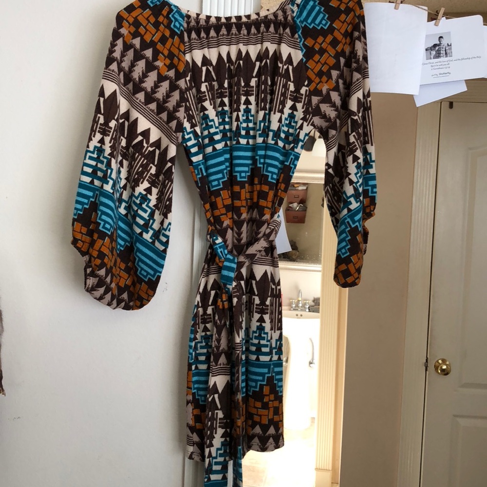 Very cute print sweater dress